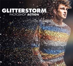 极品PS动作－闪斑抽离(含高清视频教程)：GlitterStorm Photoshop Action